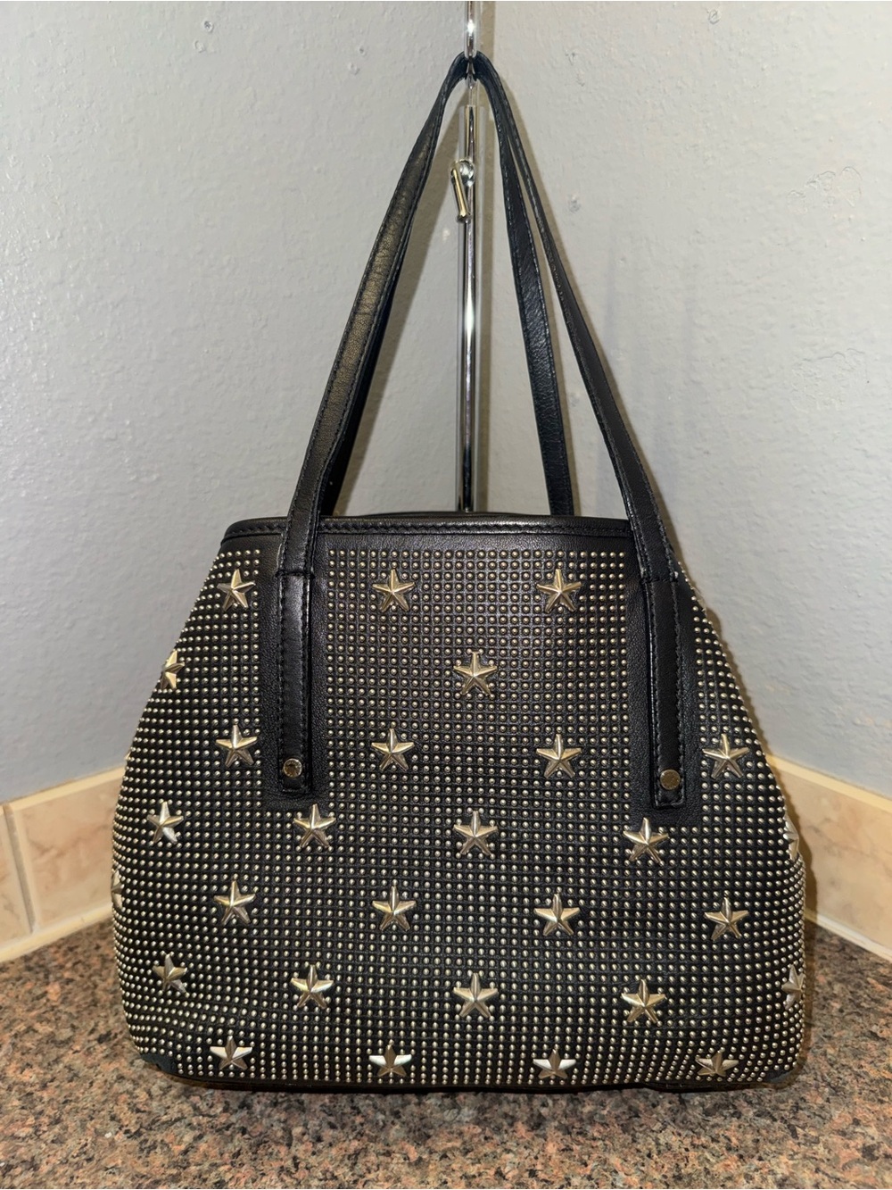 Jimmy Choo🖤Sofia star studded Tote Bag EUC ✅AUTHENTIC✅ - Picture 6 of 11